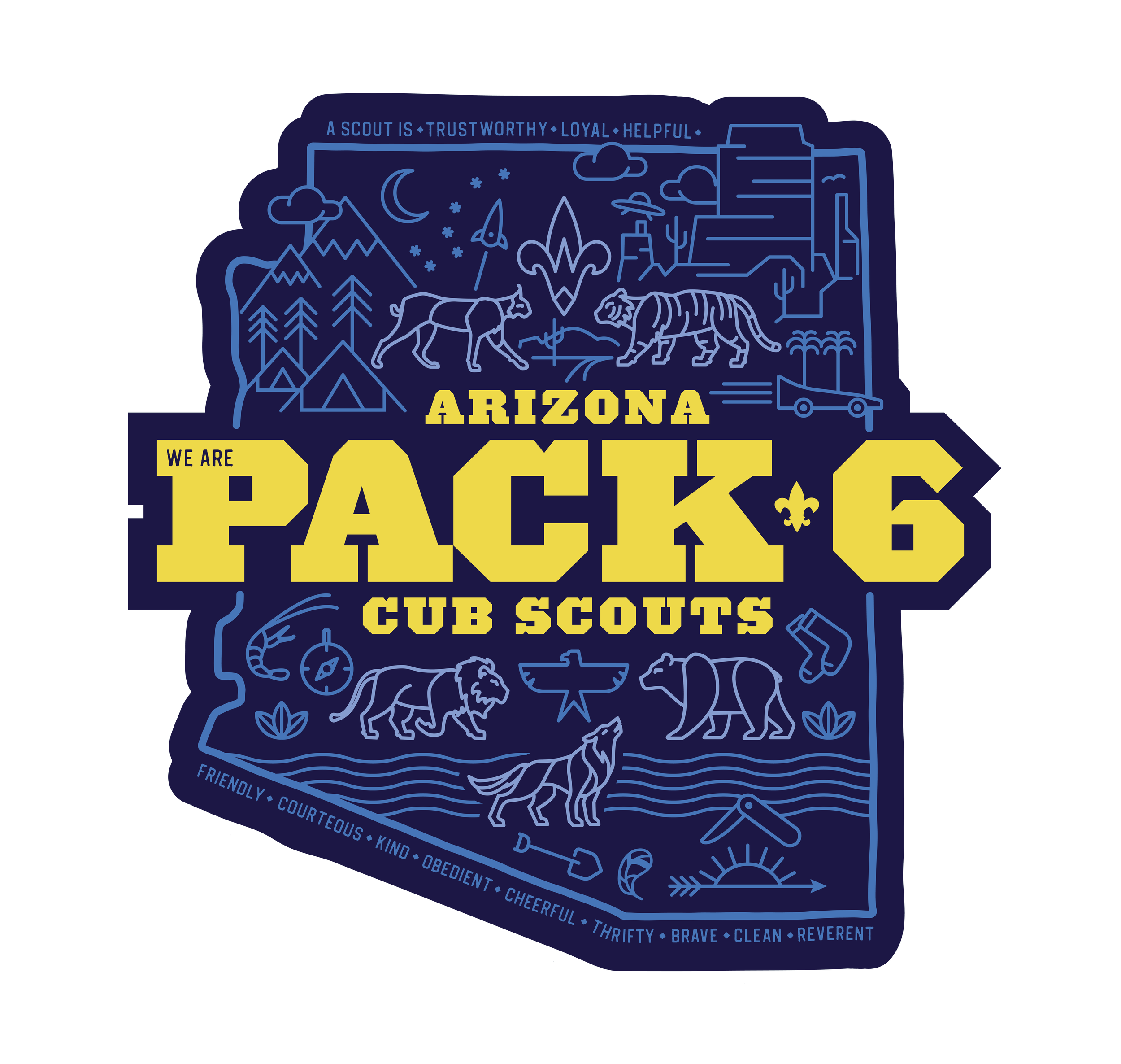 scout 6本セット We Are Pack 6 / Cub Scouts of Arcadia - Phoenix - Scottsdale